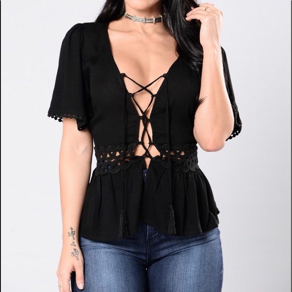 Tops - Lace Up Front Shirt